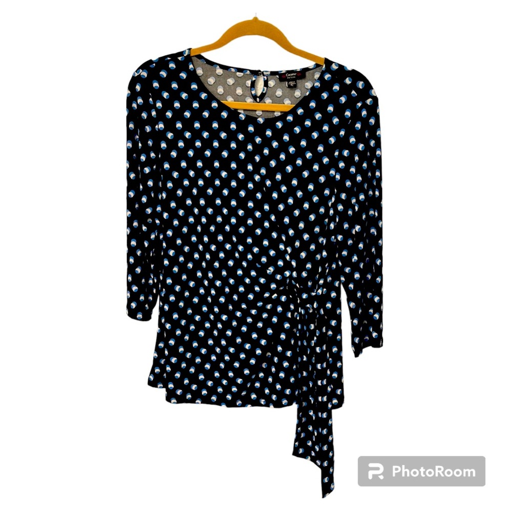 Cocomo Polka Dot Blouse-Petite Large